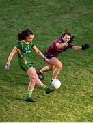 20 December 2020; Emma Duggan of Meath in action against Vicky Carr of Westmeath during the TG4 All-Ireland Intermediate Ladies Football Championship Final match between Meath and Westmeath at Croke Park in Dublin. Photo by Sam Barnes/Sportsfile