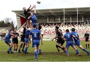15 January 2021; Conor McMenamin of Ulster A wins possession of a line-out during the A Interprovincial match between Ulster A and Leinster A at Kingspan Stadium in Belfast. Photo by John Dickson/Sportsfile
