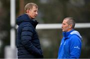18 January 2021; Head coach Leo Cullen, left, and senior coach Stuart Lancaster during Leinster Rugby squad training at UCD in Dublin. Photo by Ramsey Cardy/Sportsfile