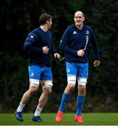 18 January 2021; Devin Toner, right, and Ryan Baird during Leinster Rugby squad training at UCD in Dublin. Photo by Ramsey Cardy/Sportsfile