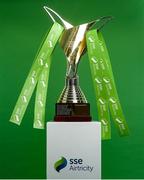 20 January 2021; A general view the SSE Airtricity Women's National League trophy at the announcement of SSE Airtricity as new title sponsor of the Women’s National League and confirmation that Ireland’s largest provider of 100% green energy will renew their sponsorship of the Men’s SSE Airtricity League for the next two years. Photo by Stephen McCarthy/Sportsfile