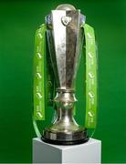 20 January 2021; A general view the SSE Airtricity League Premier Division trophy at the announcement of SSE Airtricity as new title sponsor of the Women’s National League and confirmation that Ireland’s largest provider of 100% green energy will renew their sponsorship of the Men’s SSE Airtricity League for the next two years. Photo by Stephen McCarthy/Sportsfile