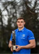 21 January 2021; Ireland and Leinster Centre Garry Ringrose who was today named Guinness Rugby Writers of Ireland Men’s Player of The Year, acknowledging an impressive and consistent 2019/2020 season for both club and country. Ringrose was one of the brightest sparks during Ireland’s Rugby World Cup journey in Japan and brought his form home with him as Leinster went unbeaten in last season’s Guinness PRO14. Photo by Ramsey Cardy/Sportsfile