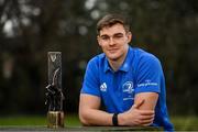 21 January 2021; Ireland and Leinster Centre Garry Ringrose who was today named Guinness Rugby Writers of Ireland Men’s Player of The Year, acknowledging an impressive and consistent 2019/2020 season for both club and country. Ringrose was one of the brightest sparks during Ireland’s Rugby World Cup journey in Japan and brought his form home with him as Leinster went unbeaten in last season’s Guinness PRO14. Photo by Ramsey Cardy/Sportsfile