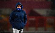 23 January 2021; Jordan Larmour of Leinster walks the pitch prior to the Guinness PRO14 match between Munster and Leinster at Thomond Park in Limerick. Photo by Ramsey Cardy/Sportsfile