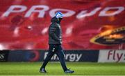 23 January 2021; Leinster Head Coach Leo Cullen walks the pitch prior to the Guinness PRO14 match between Munster and Leinster at Thomond Park in Limerick. Photo by Eóin Noonan/Sportsfile