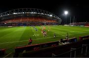 23 January 2021; Gavin Coombes of Munster is tackled by Jordan Larmour of Leinster during the Guinness PRO14 match between Munster and Leinster at Thomond Park in Limerick. Photo by Ramsey Cardy/Sportsfile