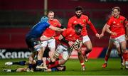 23 January 2021; Peter O’Mahony of Munster is tackled by Garry Ringrose of Leinster during the Guinness PRO14 match between Munster and Leinster at Thomond Park in Limerick. Photo by Ramsey Cardy/Sportsfile