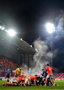 23 January 2021; Steam rises as Luke McGrath of Leinster prepares to put into a scrum during the Guinness PRO14 match between Munster and Leinster at Thomond Park in Limerick. Photo by Eóin Noonan/Sportsfile