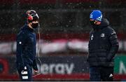 23 January 2021; Leinster Head Coach Leo Cullen, right, and captain Jonathan Sexton prior to the Guinness PRO14 match between Munster and Leinster at Thomond Park in Limerick. Photo by Ramsey Cardy/Sportsfile