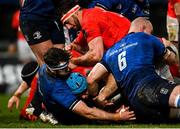 23 January 2021; Tadhg Beirne of Munster scores his side's first try during the Guinness PRO14 match between Munster and Leinster at Thomond Park in Limerick. Photo by Ramsey Cardy/Sportsfile