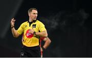 23 January 2021; Referee Andrew Brace during the Guinness PRO14 match between Munster and Leinster at Thomond Park in Limerick. Photo by Ramsey Cardy/Sportsfile