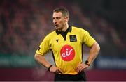 23 January 2021; Referee Andrew Brace during the Guinness PRO14 match between Munster and Leinster at Thomond Park in Limerick. Photo by Eóin Noonan/Sportsfile