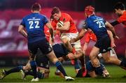 23 January 2021; Jack O'Donoghue of Munster is tackled by James Ryan of Leinster during the Guinness PRO14 match between Munster and Leinster at Thomond Park in Limerick. Photo by Eóin Noonan/Sportsfile