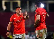 23 January 2021; CJ Stander, left, and Peter O’Mahony of Munster during the Guinness PRO14 match between Munster and Leinster at Thomond Park in Limerick. Photo by Eóin Noonan/Sportsfile