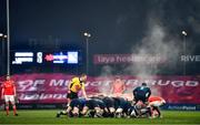 23 January 2021; Both teams contest a scrum during the Guinness PRO14 match between Munster and Leinster at Thomond Park in Limerick. Photo by Eóin Noonan/Sportsfile