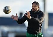 24 January 2021; Bundee Aki of Connacht prior to the Guinness PRO14 match between Connacht and Ospreys at The Sportsground in Galway. Photo by Brendan Moran/Sportsfile