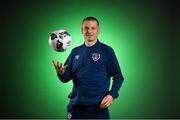 28 January 2021; Republic of Ireland U21 manager Jim Crawford poses for a portrait prior to a press conference at FAI Headquarters in Abbotstown, Dublin. Photo by Stephen McCarthy/Sportsfile