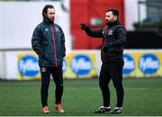 2 February 2021; Assistant coach Giuseppe Rossi, right, and academy manager Stephen McDonnell during a Dundalk Pre-Season training session at Oriel Park in Dundalk, Louth. Photo by Ben McShane/Sportsfile