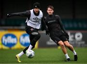 2 February 2021; Ole Erik Midtskogen, left, and Will Patching during a Dundalk Pre-Season training session at Oriel Park in Dundalk, Louth. Photo by Ben McShane/Sportsfile