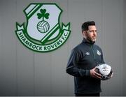 4 February 2021; At the launch of Bank of Ireland as Associate Sponsors of the League of Ireland is Shamrock Rovers manager Stephen Bradley. The Football Association of Ireland is delighted to welcome Bank of Ireland on board as Associate Sponsor of the League of Ireland on a three-year deal, covering the Men’s Divisions, the Women’s National League, the FAI Cups and the launch of a More Than A Club programme across the domestic game. Photo by Stephen McCarthy/Sportsfile