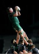 5 February 2021; Gavin Thornbury of Connacht wins possession in the lineout during the Guinness PRO14 match between Dragons and Connacht at Rodney Parade in Newport, Wales. Photo by Gareth Everett/Sportsfile