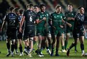 5 February 2021; Connacht players, including Tom Daly, centre, following the Guinness PRO14 match between Dragons and Connacht at Rodney Parade in Newport, Wales. Photo by Gareth Everett/Sportsfile