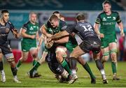 5 February 2021; Oisin Dowling of Connacht is tackled by Jamie Roberts of Dragons during the Guinness PRO14 match between Dragons and Connacht at Rodney Parade in Newport, Wales. Photo by Mark Lewis/Sportsfile