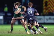 5 February 2021; Sean O'Brien of Connacht is tackled by Ellis Shipp of Dragons during the Guinness PRO14 match between Dragons and Connacht at Rodney Parade in Newport, Wales. Photo by Mark Lewis/Sportsfile