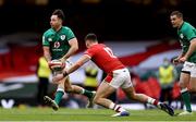 7 February 2021; Hugo Keenan of Ireland in action against Johnny Williams of Wales during the Guinness Six Nations Rugby Championship match between Wales and Ireland at the Principality Stadium in Cardiff, Wales. Photo by Chris Fairweather/Sportsfile