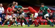 7 February 2021; Tadhg Beirne of Ireland is tackled by Alun Wyn Jones and Ken Owens of Wales during the Guinness Six Nations Rugby Championship match between Wales and Ireland at the Principality Stadium in Cardiff, Wales. Photo by Gareth Everett/Sportsfile