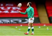 7 February 2021; Jamison Gibson-Park of Ireland prior to the Guinness Six Nations Rugby Championship match between Wales and Ireland at the Principality Stadium in Cardiff, Wales. Photo by Gareth Everett/Sportsfile