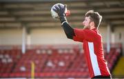 8 February 2021; Goalkeeper Nathan Gartside during a Derry City pre-season training session at the Ryan McBride Brandywell Stadium in Derry. Photo by Stephen McCarthy/Sportsfile