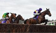 7 February 2021; Latest Exhibition, right, with Bryan Cooper up, during the Flogas Novice Steeplechase on day two of the Dublin Racing Festival at Leopardstown Racecourse in Dublin. Photo by Seb Daly/Sportsfile