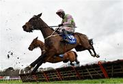 7 February 2021; Hook Up, with Danny Mullins up, during the Chanelle Pharma Novice Hurdle on day two of the Dublin Racing Festival at Leopardstown Racecourse in Dublin. Photo by Seb Daly/Sportsfile