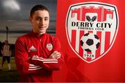 10 February 2021; Derry City unveil new loan signing Joe Hodge at their training facility in Elagh Busniess Park, Derry. Photo by Stephen McCarthy/Sportsfile