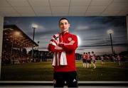 10 February 2021; Derry City unveil new loan signing Joe Hodge at their training facility in Elagh Busniess Park, Derry. Photo by Stephen McCarthy/Sportsfile