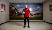 10 February 2021; Derry City unveil new loan signing Joe Hodge at their training facility in Elagh Busniess Park, Derry. Photo by Stephen McCarthy/Sportsfile