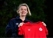 11 February 2021; Shelbourne Women FC new signing Saoirse Noonan poses for a portrait at her home in Grange, Cork. Photo by Eóin Noonan/Sportsfile