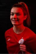 11 February 2021; Shelbourne Women FC new signing Saoirse Noonan poses for a portrait at her home in Grange, Cork. Photo by Eóin Noonan/Sportsfile