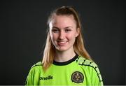 11 February 2021; Courtney Maguire poses during the Bohemian FC portraits session ahead of the 2021 SSE Airtricity Women's National League season at the Oscar Traynor Coaching & Development Centre in Dublin. Photo by Stephen McCarthy/Sportsfile