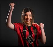 11 February 2021; Sophie Watters poses during the Bohemian FC portraits session ahead of the 2021 SSE Airtricity Women's National League season at the Oscar Traynor Coaching & Development Centre in Dublin. Photo by Stephen McCarthy/Sportsfile