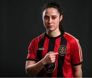 11 February 2021; Isobel Finnegan poses during the Bohemian FC portraits session ahead of the 2021 SSE Airtricity Women's National League season at the Oscar Traynor Coaching & Development Centre in Dublin. Photo by Stephen McCarthy/Sportsfile