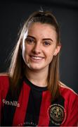 11 February 2021; Chloe Darby poses during the Bohemian FC portraits session ahead of the 2021 SSE Airtricity Women's National League season at the Oscar Traynor Coaching & Development Centre in Dublin. Photo by Stephen McCarthy/Sportsfile
