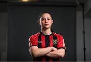 11 February 2021; Isobel Finnegan poses during the Bohemian FC portraits session ahead of the 2021 SSE Airtricity Women's National League season at the Oscar Traynor Coaching & Development Centre in Dublin. Photo by Stephen McCarthy/Sportsfile