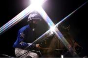 12 February 2021; (EDITOR'S NOTE: This image was created using a starburst filter) Equulei, with James Doyle up, goes to post ahead of the Join Us On Instagram @dundalk_stadium Race at Dundalk Racecourse in Louth. Photo by Harry Murphy/Sportsfile