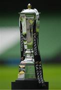 14 February 2021; The Guinness Six Nations Championship trophy is seen ahead of the Guinness Six Nations Rugby Championship match between Ireland and France at the Aviva Stadium in Dublin. Photo by Ramsey Cardy/Sportsfile