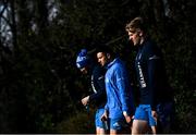 15 February 2021; Tommy O'Brien arrives for Leinster Rugby squad training at UCD in Dublin. Photo by Ramsey Cardy/Sportsfile