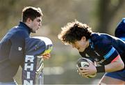 15 February 2021; Scott Penny, left, and Alex Soroka during Leinster Rugby squad training at UCD in Dublin. Photo by Ramsey Cardy/Sportsfile