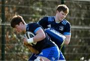 15 February 2021; Joe McCarthy, left, and Sean O'Brien during Leinster Rugby squad training at UCD in Dublin. Photo by Ramsey Cardy/Sportsfile